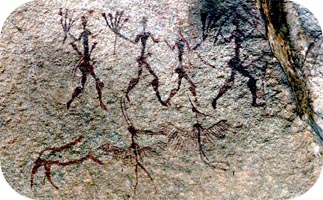 Nsangwini human and winged figures