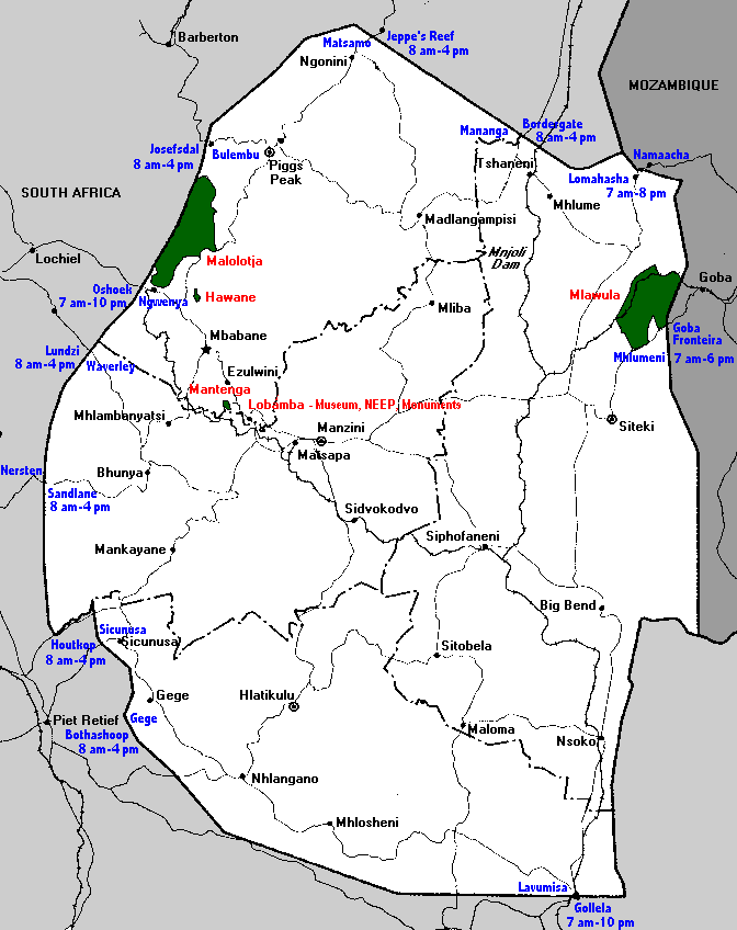 Swaziland Map